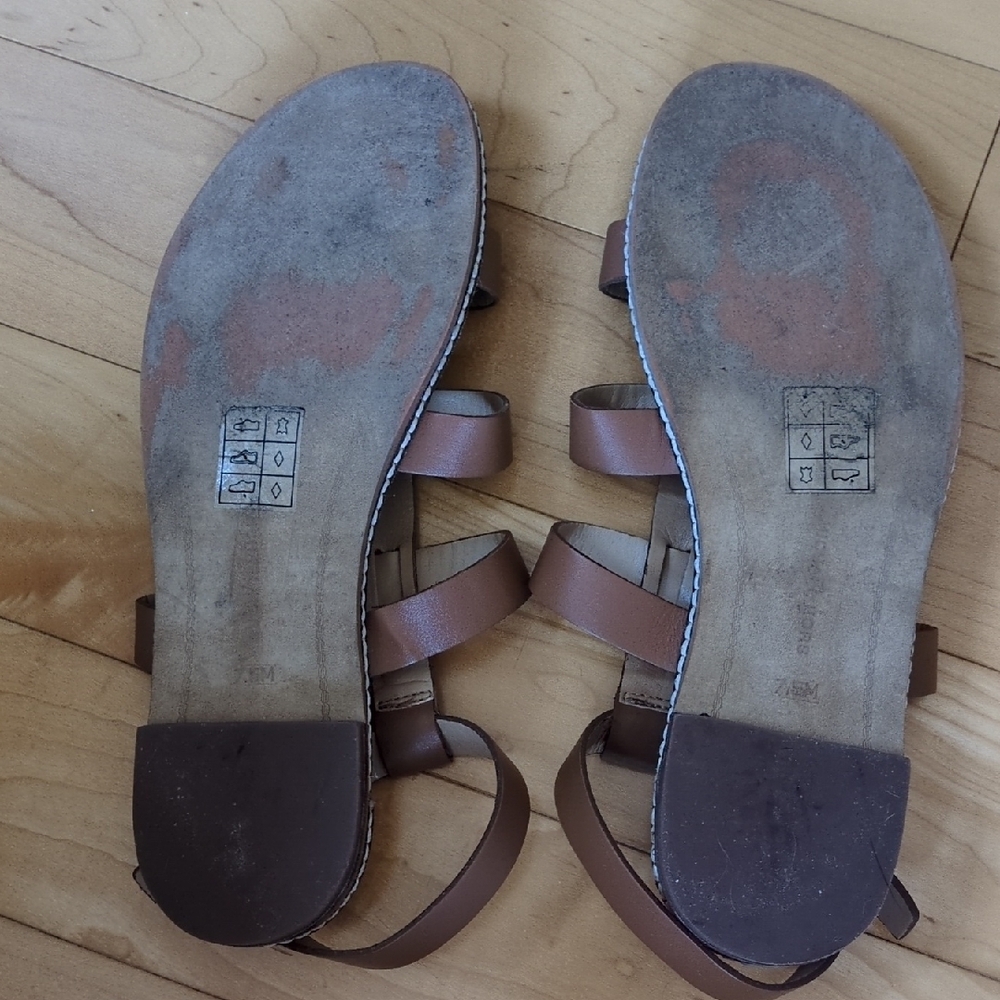Michael Kors Tan Leather Sandals - Picture 4 of 5